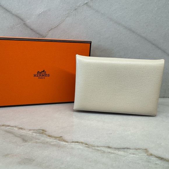 Hermes Calvi Duo Leather Card Wallet - Picture 1 of 10
